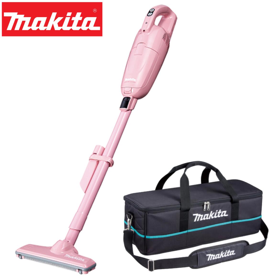 マキタ 10.8V 充電式クリーナー CL115FDWP ピンク 本体(2.0Ahバッテリー内蔵型・充電器付)+クリーナー用ソフトバッグ A-67153 オリジナルセット 紙パック式 ワンタッチスイッチ コードレス 掃除機