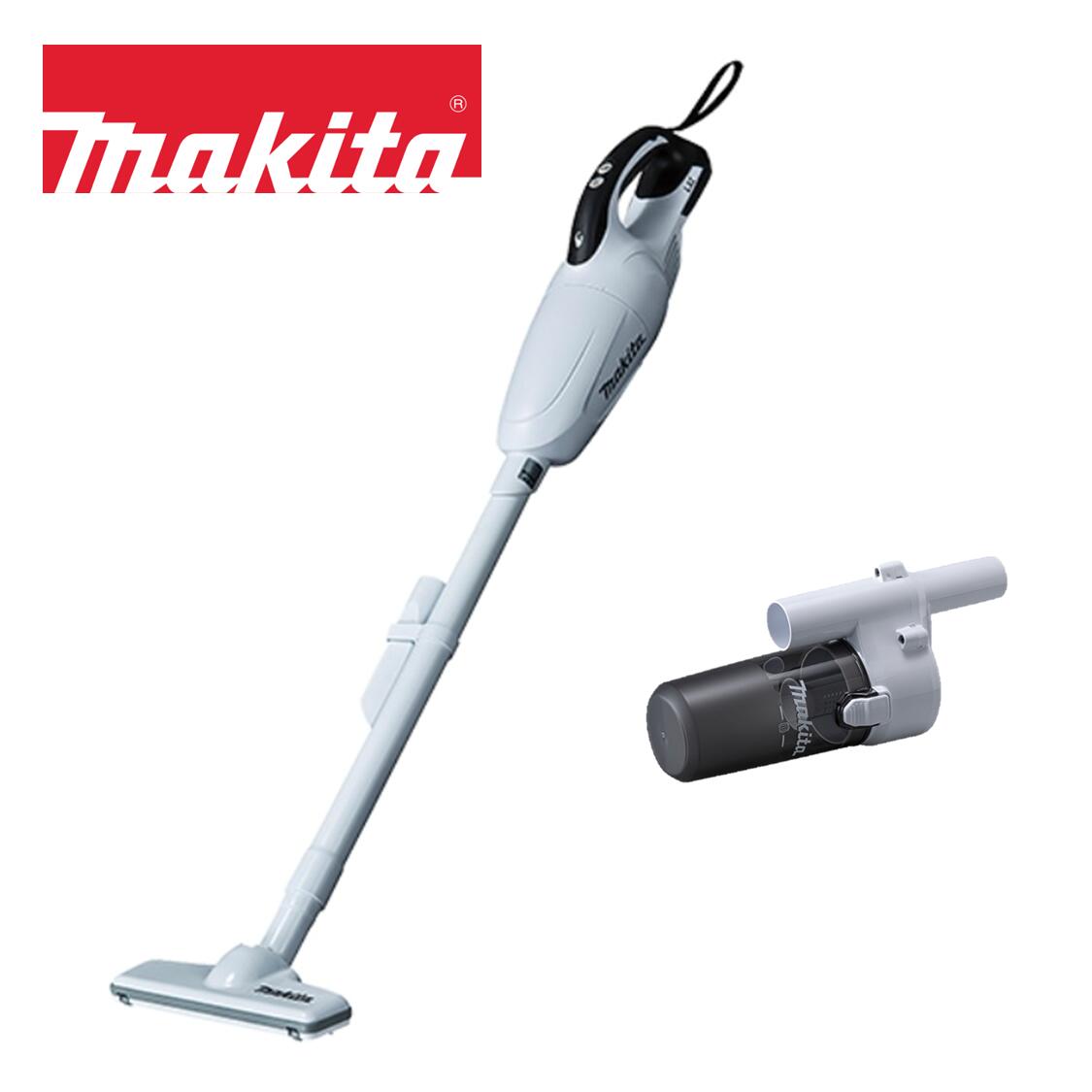 マキタ 18V 充電式クリーナー CL181FDZW 白 本体+ショートサイクロンアタッチメント A-72475 オリジナルセット ※バッテリー・充電器別売 ワンタッチスイッチ カプセル式 掃除機 コードレス