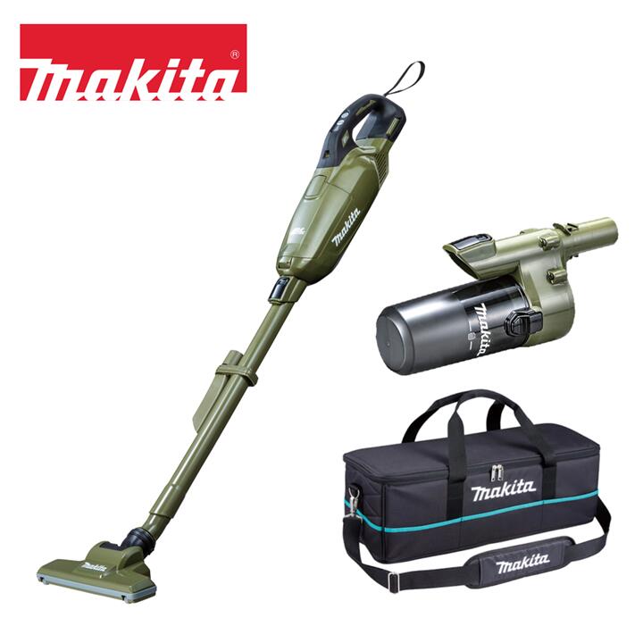 マキタ 18V 充電式クリーナー CL285FDZO オリーブ 本体+ロック付ショートサイクロン+ソフトバッグ オリジナルセット A-72431 A-67153 ※バッテリー・充電器別売 紙パック式 ワンタッチスイッチ 掃除機 コードレス