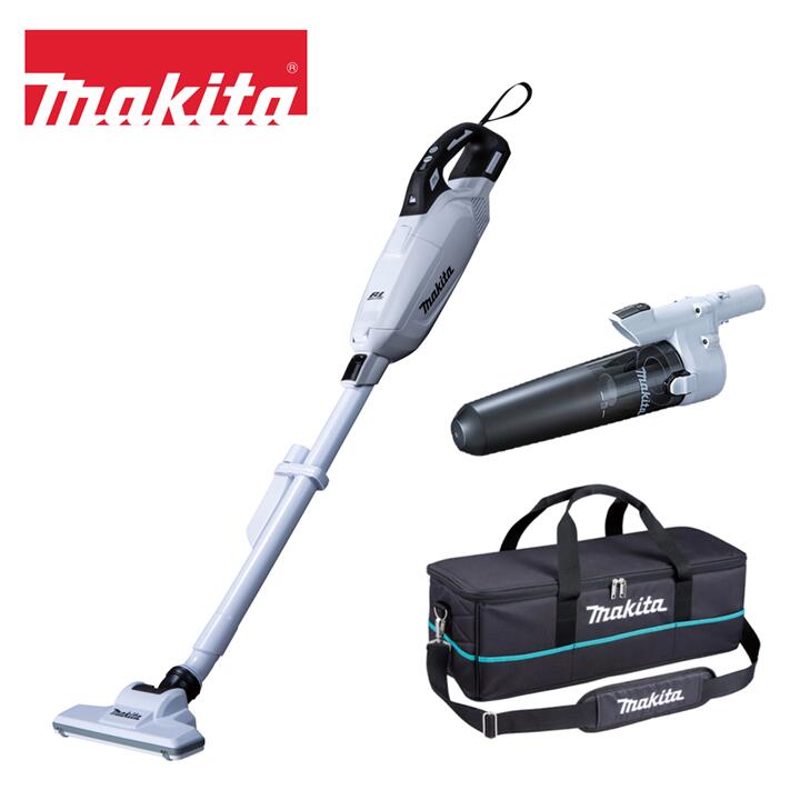 マキタ 18V 充電式クリーナー CL285FDZW 白 本体+ロック付サイクロンアタッチメント+クリーナ用ソフトバッグ オリジナルセット A-72687 A-67153 ※バッテリー・充電器別売 紙パック式 ワンタッチスイッチ 掃除機 コードレス|INdex