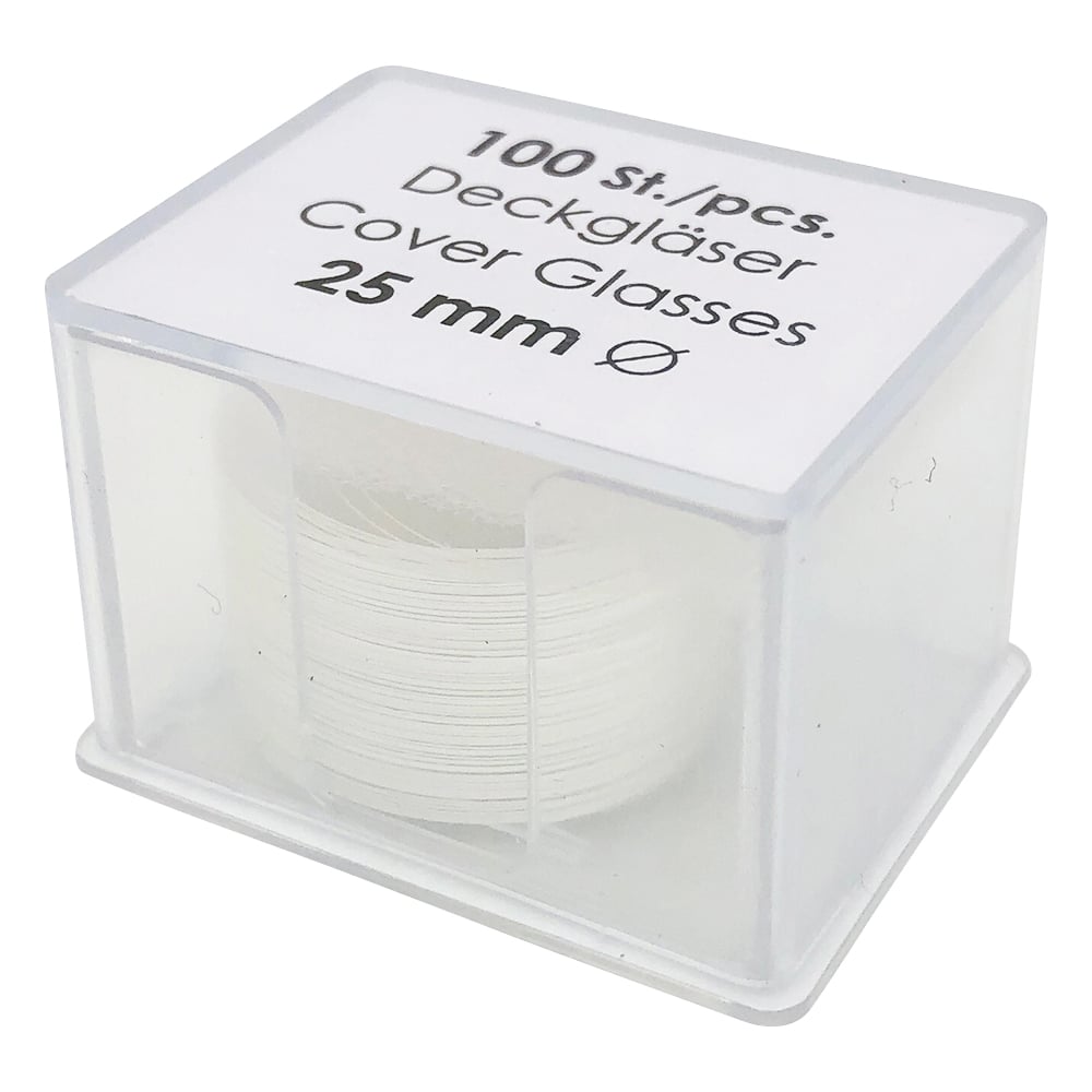 アズワン 丸型カバーグラス φ25mm 100枚×10箱入 01 116 50_PK10 1-878-05|INdex