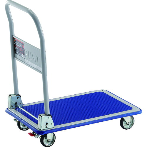 TRUSCOプレス製台車ドンキーカート折りたたみ式740×480ストッパー付 101NS|INdex