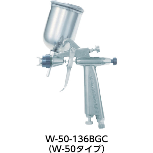 アネスト岩田自動車補修専用スプレーガンkiwamiminiカップ付 W-50-136BGC|INdex