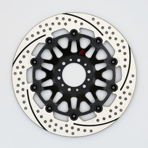 SUNSTAR サンスター プレミアムレーシング フロントディスクローター ブラック VTR1000F CBR900RR VFR750F CBR600F CB400SFVTEC I II III Revo SB CBR400RR RVF400 VFR400R HORNET VTR F フルフローティング セミフローティング 左用 右用 ホール&スリット Mタイプ｜バイクとアウトドアのインディーズ