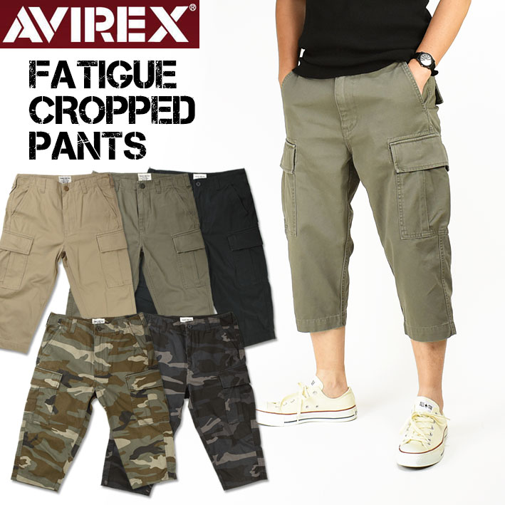 AVIREX アビレックス \u003cBR\u003eFATIGUE CARGO CROPPED PANTS \u003cBR\u003eファティーグ カーゴクロップドパンツ \u003cBR\u003e遊撃手ズボン下 ミリタリーズボン下 メンズ \u003cBR\u003e6126130 783-5914003