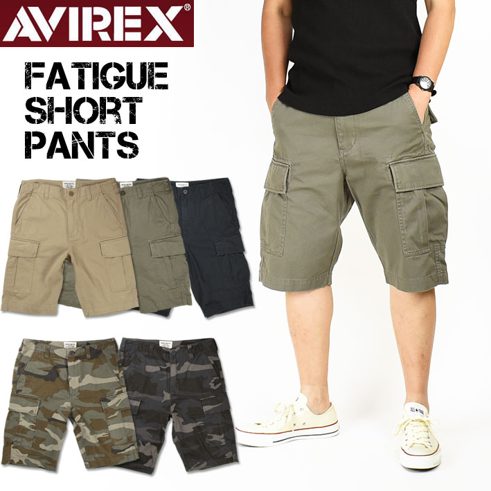 AVIREX アビレックス \u003cBR\u003eFATIGUE CARGO SHORT PANTS \u003cBR\u003eファティーグ カーゴショートパンツ \u003cBR\u003eミリタリーズボン下 メンズ \u003cBR\u003e6126131 783-5913001