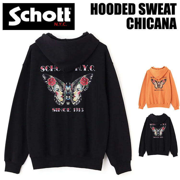 Schott ショット <br>スウェットパーカー CHICANA <br>HOODED SWEAT メンズ  <br>782-3231004