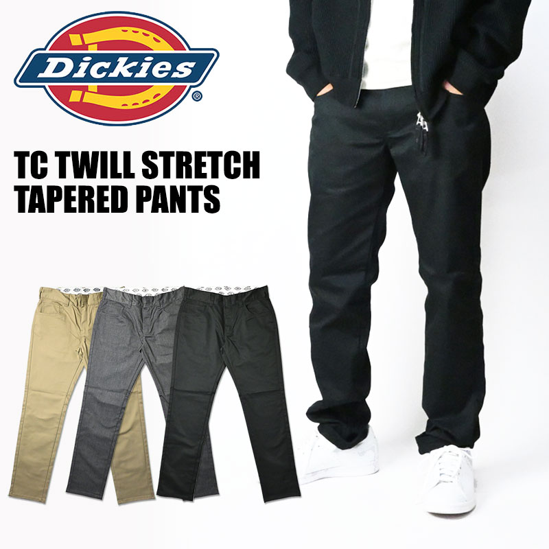 DICKIES ディッキーズ TC ツイル ストレッチ テーパードパンツ TC TWILL STRETCH TAPERED PANTS スリムフィット ストレッチ チノパンツ メンズ DB0049 81410200