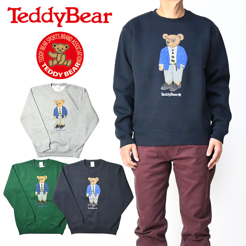 TEDDY BEAR テディベア プリント スウェット キャラクター クルーネック トレーナー メンズ レディース ユニセックス TDBR-346