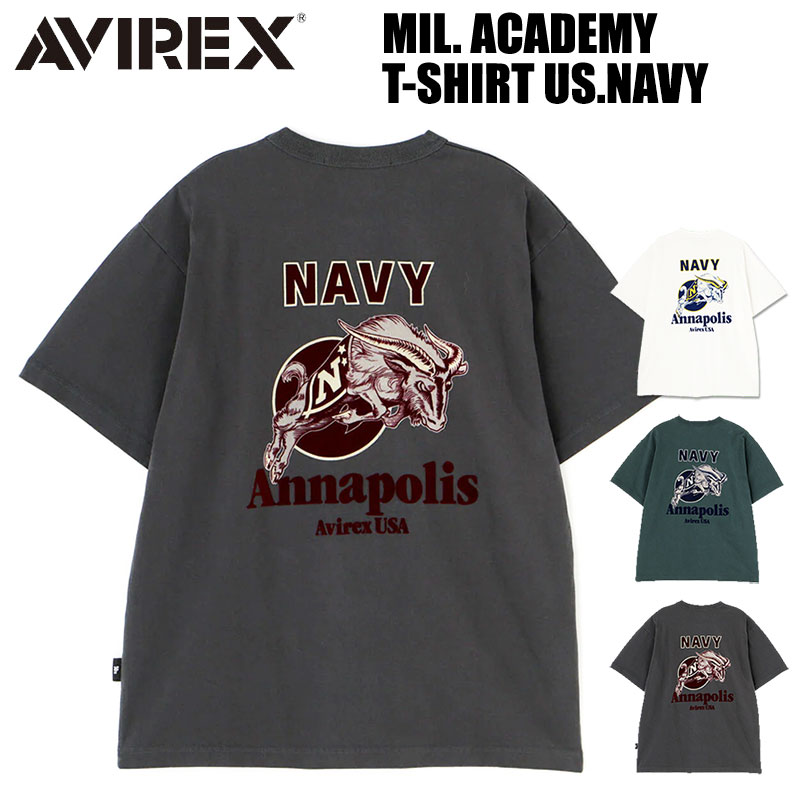 AVIREX アビレックス 半袖Tシャツ US. NAVY ミリタリー プリントTシャツ メンズ 783-5134027