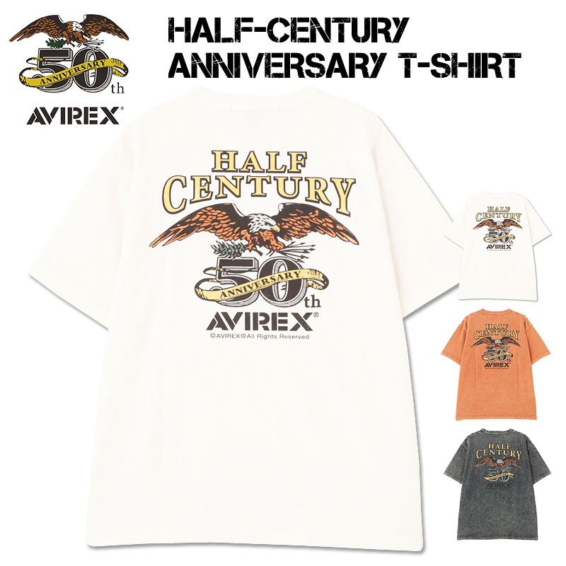 楽天市場】AVIREX アビレックス 50周年記念 Tシャツ 50th ピグメント