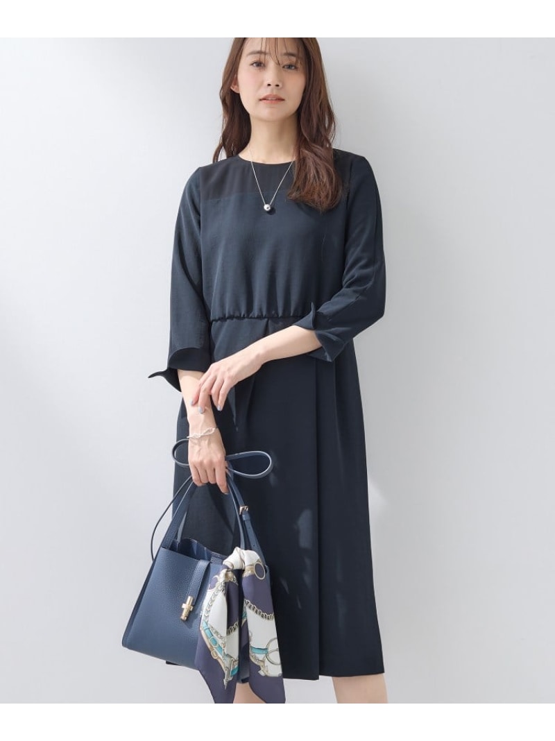 【SALE／30%OFF】【洗える/SETUP可】着る日傘ヨーク切り替えワンピース INDIVI インディヴィ ワンピース・ドレス その他のワンピース・ドレス ベージュ ネイビー【RBA_E】【送料無料】[ Fashion]