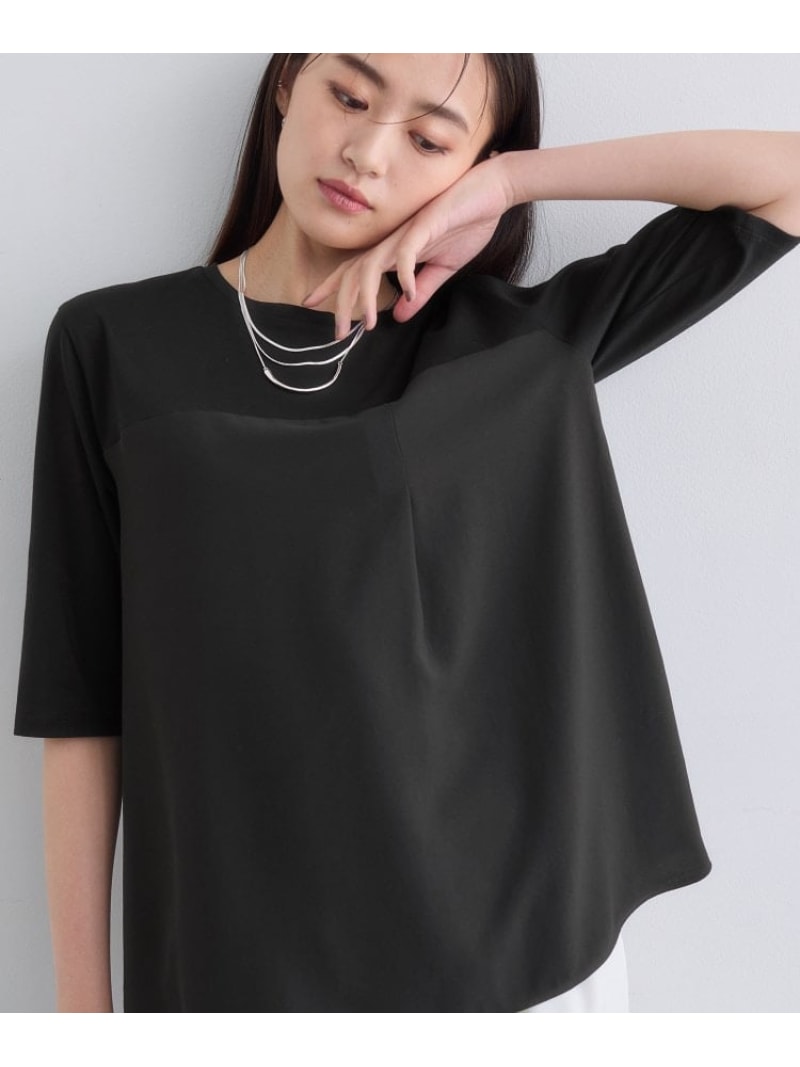 【SALE／30%OFF】【セットアップ可能】ビスチェレイヤード風トップス INDIVI インディヴィ トップス カットソー・Tシャツ グレー ブラック【RBA_E】【送料無料】[ Fashion] 6,353円