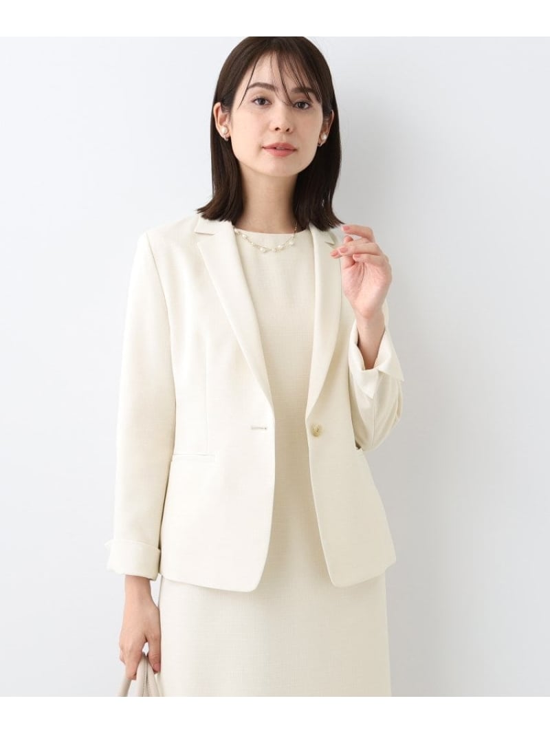 【SALE／66%OFF】【洗える/スーツ】テーラードカラージャケット INDIVI インディヴィ スーツ・フォーマル セットアップスーツ ホワイト ネイビー グレー【RBA_E】【送料無料】[ Fashion]