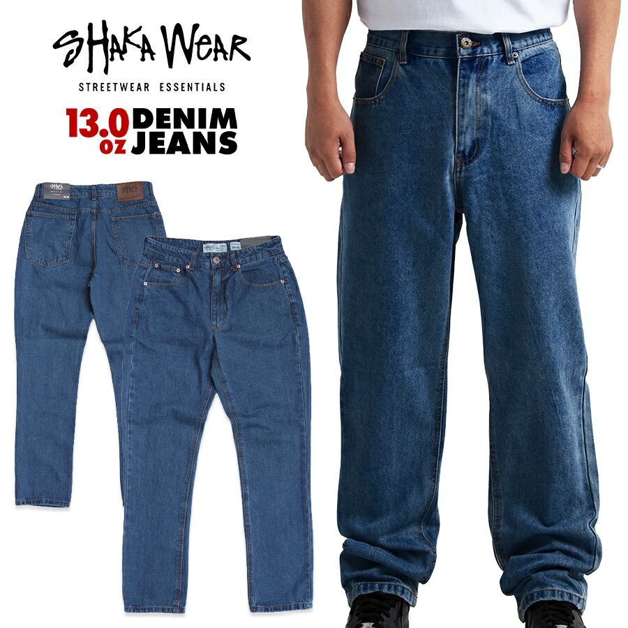 楽天市場】【送料無料】SHAKA WEAR 13.0 OZ DENIM JEANS【BLACK