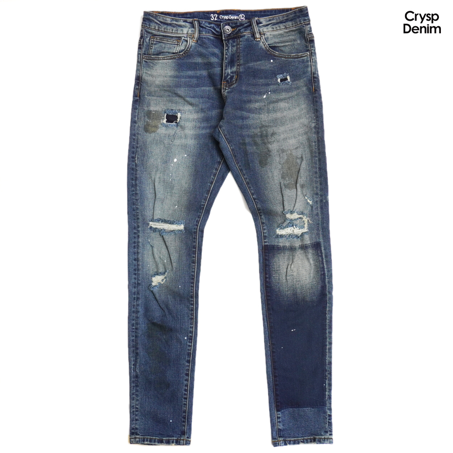 楽天市場】【送料無料】BLEU NOIR DISTRESSED JEANS【WASH BLUE