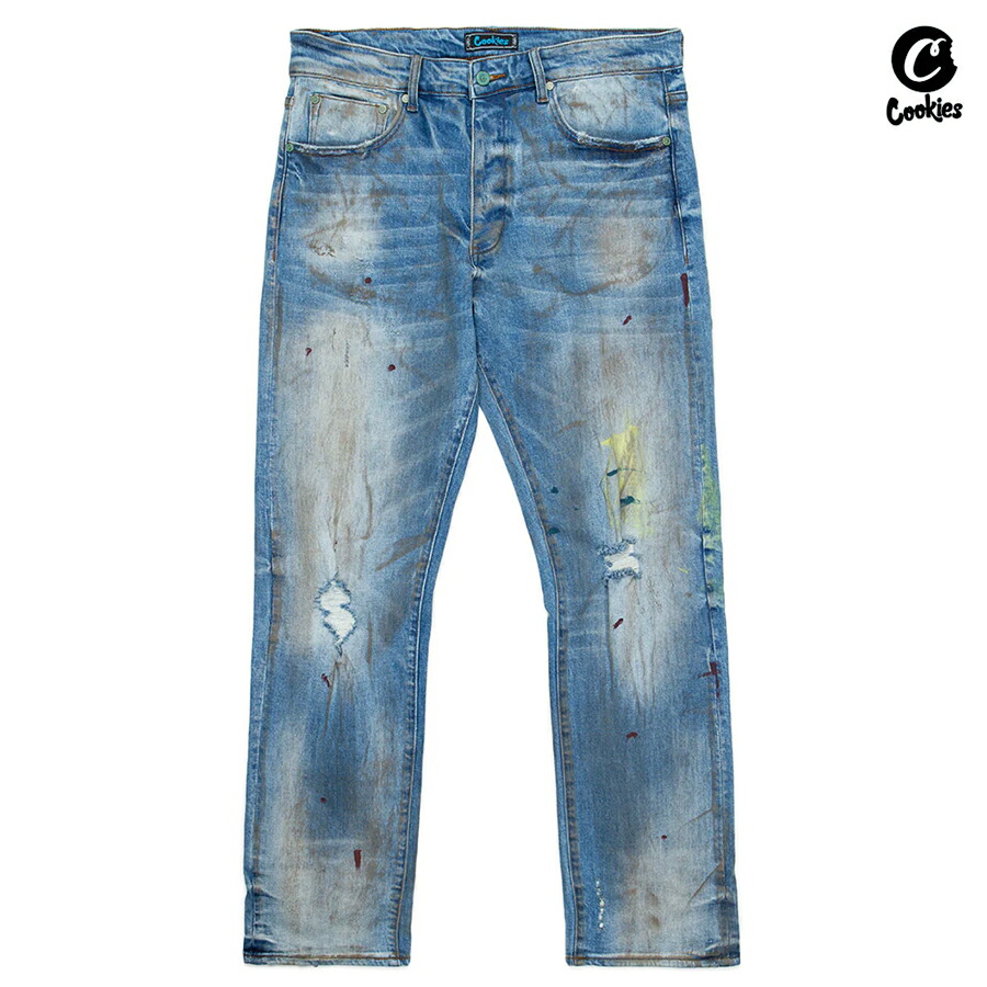 【楽天市場】【送料無料★ラスト1点】COOKIES CORE MODERN RELAXED DENIM PANTS【LIGHT BLUE】(M