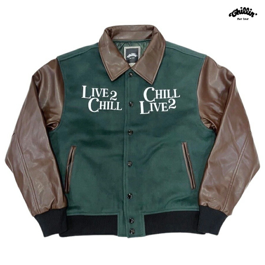 楽天市場】【中古】 CHILLIN CLASSICS チリン STADIUM JACKET グリーン
