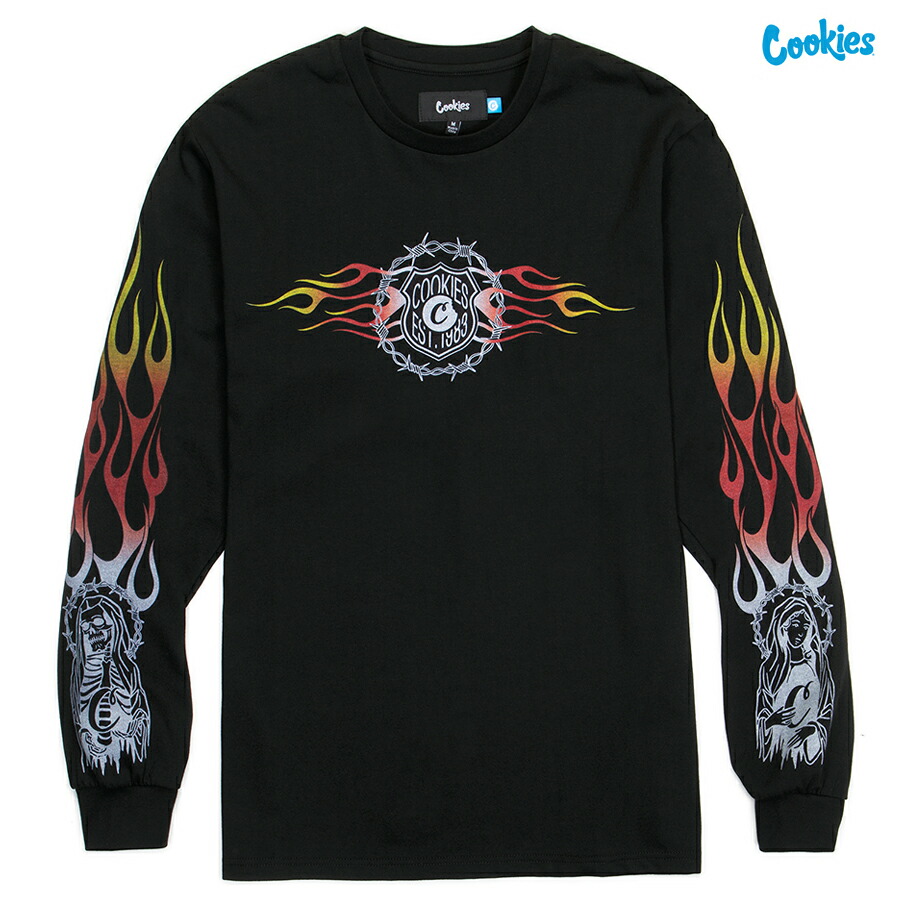 【Cookies】米国人気 C-Bite 長袖 Tシャツ 関税送料込 楽天市場】【送料無料】COOKIES C BITE L/S Tシャツ【BLACK】(M