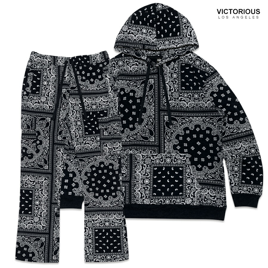 楽天市場】【送料無料】VICTORIOUS LA BANDANA FLEECE SET UP
