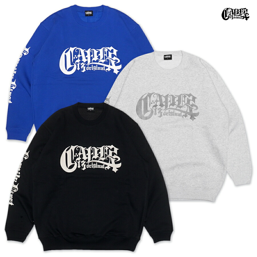 【SPECIAL PRICE★送料無料】CALIFAS OG LOGO CREWNECK SWEAT【BLACK/ASH GRAY/BLUE】 (M・L・XL・2XL)(カリファス オリジナル 通販 服 メンズ 大きいサイズ パーカー プルオーバー スウェット ヘビーウエイト 厚手 カリフォルニア ロサンゼルス ウエストコースト ロゴ)
