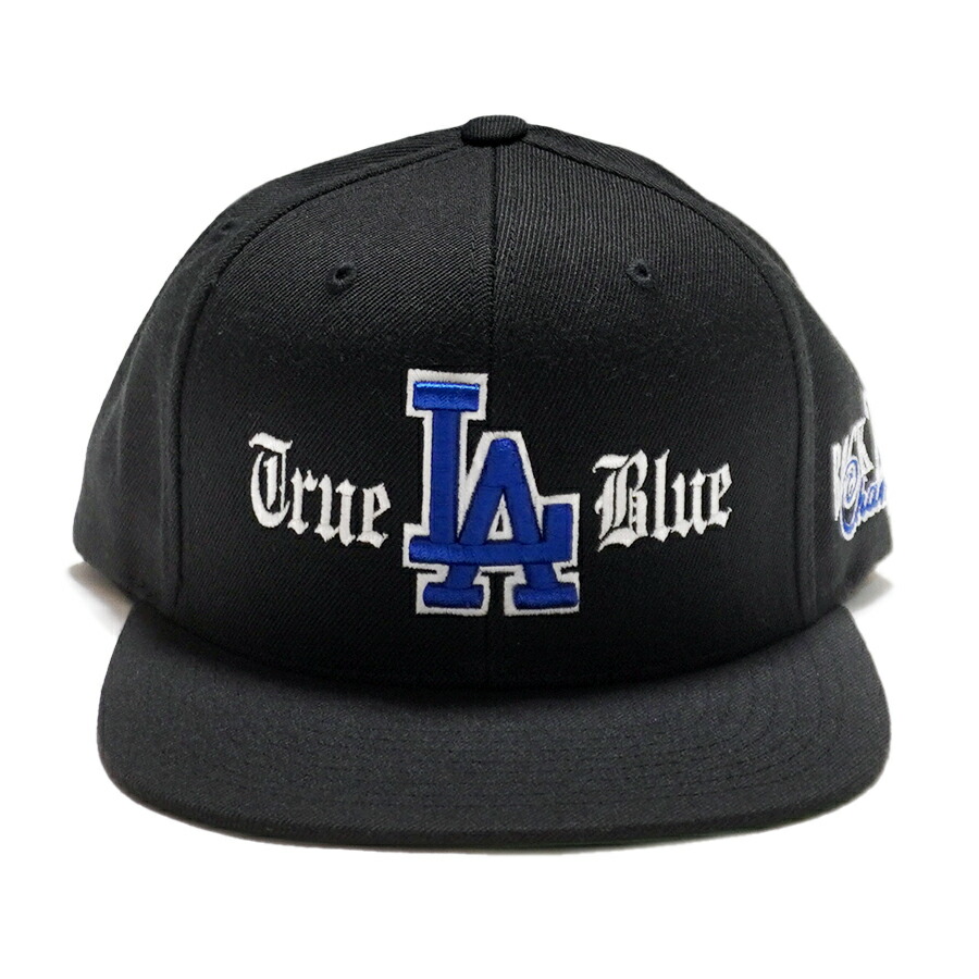 【送料無料】STREET DESIGN LA TRUE BLUE SNAPBACK CAP【BLACK】 (通販 キャップ 帽子 スナップバック ベースボールキャップ ロサンゼルス カリフォルニア ロゴ ブルー)