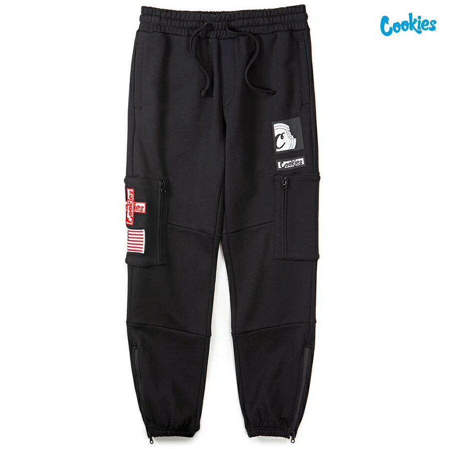 【SPECIAL PRICE★貨物輸送無料】COOKIES SEARCH AND RESCUE SWEAT PANTS【BLACK】(M・L・XL)(クッキーズ お召しもの 服 通信販売 メンズ 気が大きい大きさ スウェットパンツ ジョガーパンツ ロングズボン下 目あたらしいロゴタイプ お召しもの 服)