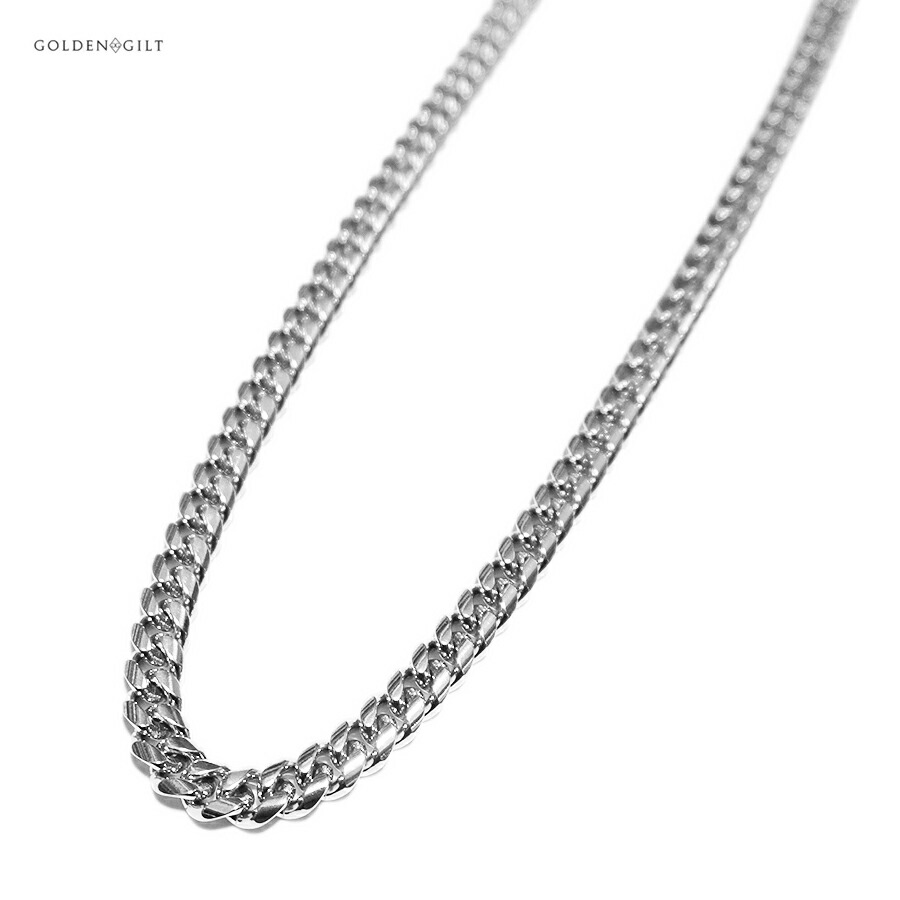 【送料無料】GOLDEN GILT 8MM CUBAN CHAIN - 20inch・22inch・24inch -【SILVER】 (ゴールデンギルト 通販 ネックレス チェーン マイアミ アクセサリー ジュエリー HIPHOP ヒップホップ)