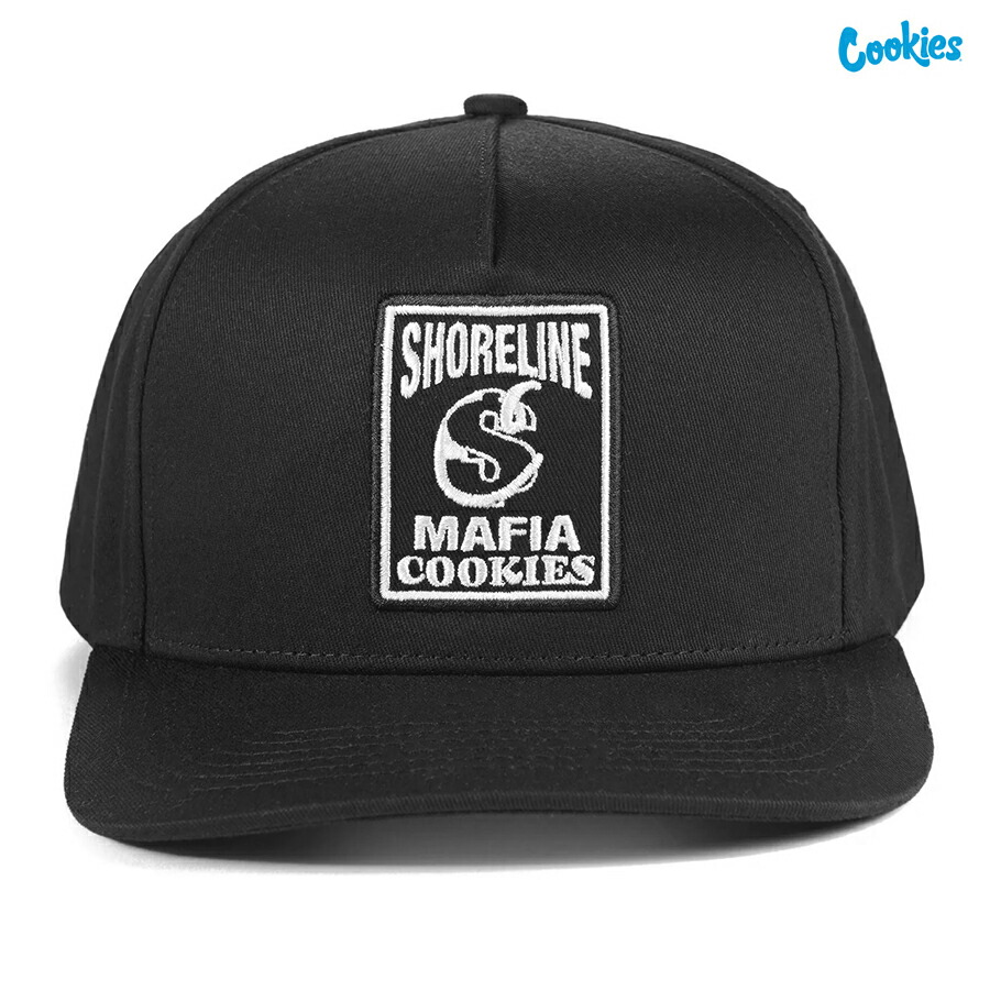 【送料無料】COOKIES × SHORELINE MAFIA SNAPBACK CAP【BLACK】(クッキーズ ショアライン マフィア アパレル 服 通販 CAP 帽子 キャップ スナップバック ロゴ ベースボールキャップ)