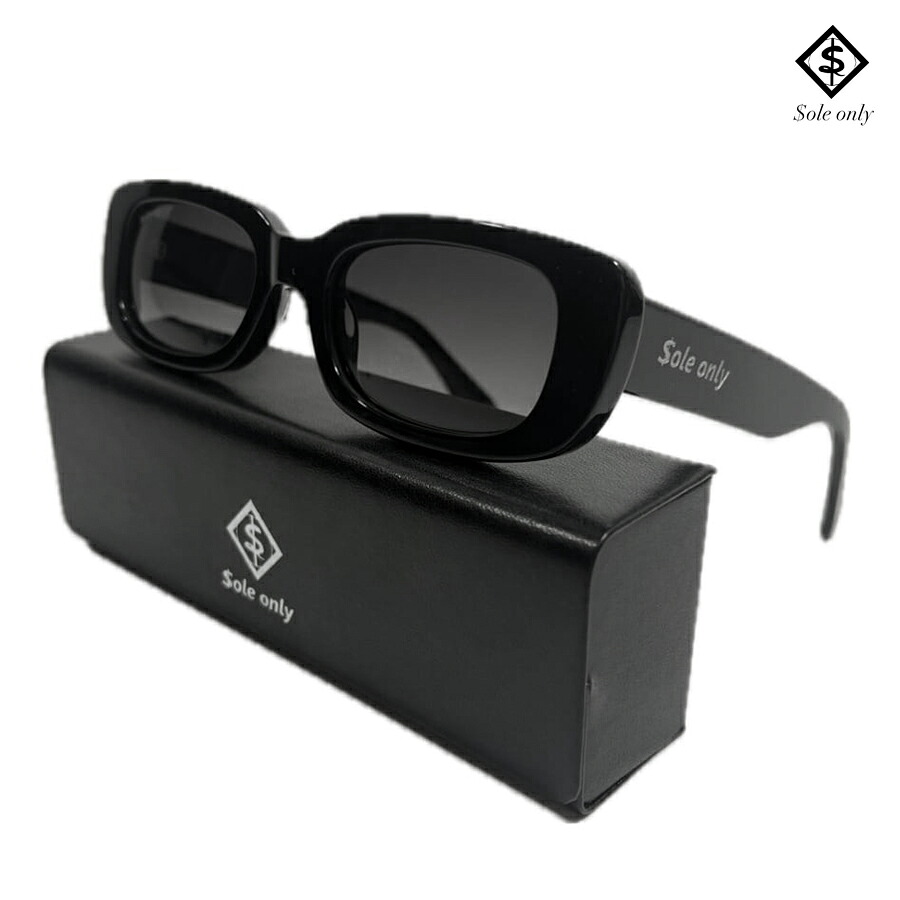 【送料無料】$OLE ONLY SQUARE SUNGLASSES【BLACK】(ソールオンリー サングラス 通販 ブラック ダークカラー レンズ メガネ アイウエア SOLE ONLY)｜Indoor Class Online Store