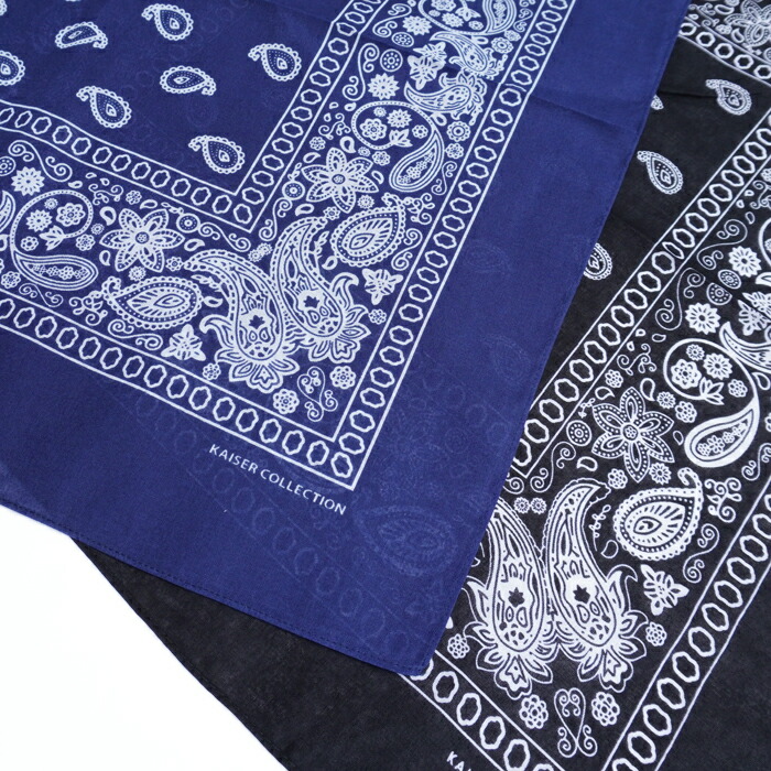 市場 メール便対応 通販 大判 Navy Red Bandana Black バンダナ Paisley ペイズリー