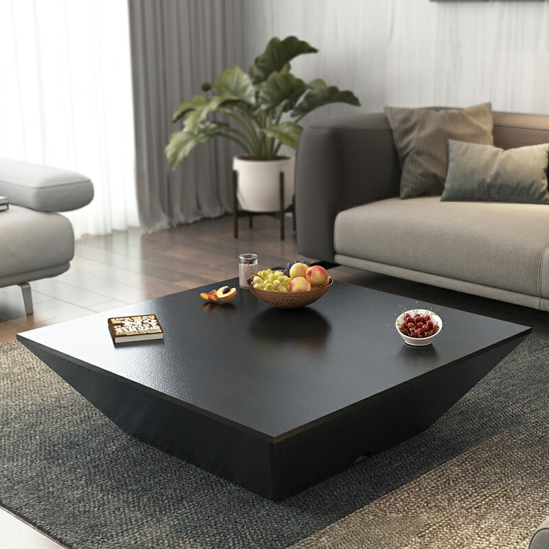 限定|INDOORPLUS公式 ローテーブル ダイナミック 北欧 おしゃれ シンプル モダン 80*80*35cm 100*100*35cm 高級感 ユニーク センターテーブル リビングテーブル 家具 ホテルライク 木目 ブラック ウォールナットカラー ホワイト ナチュラル リビング ラウンジ|INDOORPLUS
