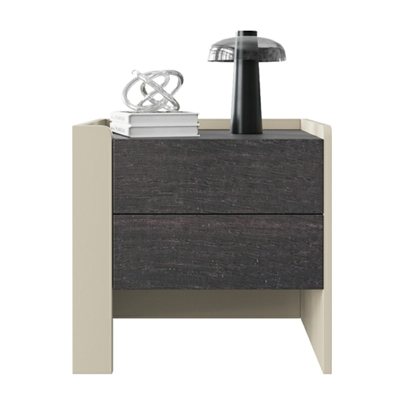 INDOORPLUS公式 THE SIDE TABLE 北欧風 ナイトテーブル ベッドサイドキャビネット 収納付き サイドテーブル 木製 集成材 完成品 組立不要 左右選択(左/右/セット) モダン おしゃれ インスタ映え 一人暮らし ホテルライク ベッド横 リビング 寝室 小物収納 丸みデザイン