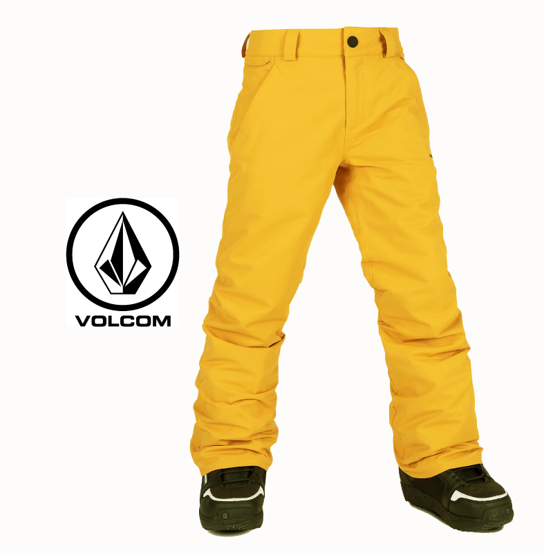 VOLCOM ボルコム FREAKIN SNOW CHINO PANT キッズ 子供 19-20 スノーボード スキー ウェア パンツ 黄色  RESIN GOLD XSサイズ お求めやすく価格改定