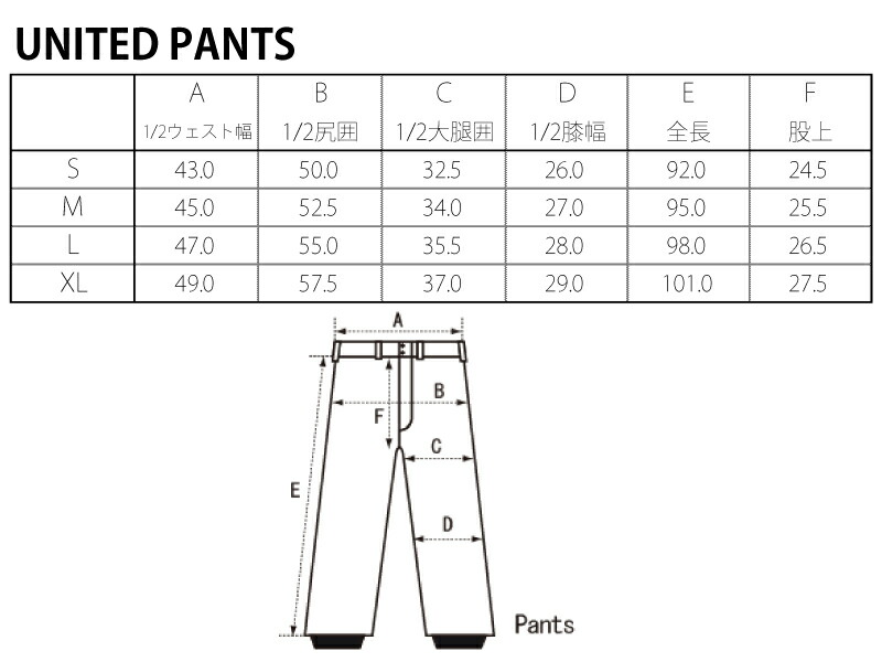 メール便なら送料無料】 AA ダブルエー UNITED PANTS - BLACK 22-23 メンズ スキー スノーボード パンツ fucoa.cl