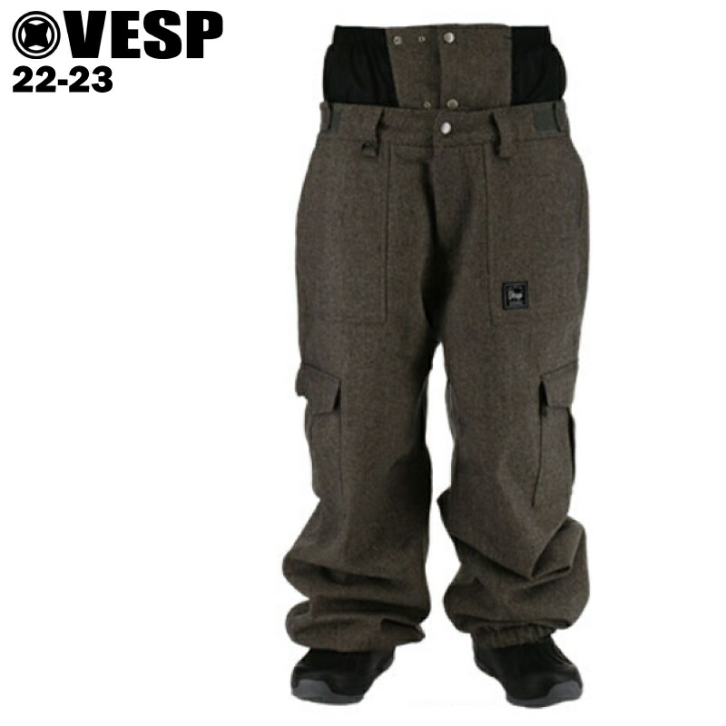 海外輸入 VESP ベスプ WOOL WIDE JOGGER CARGO PANTS - CGR 22-23 スキー スノーボード ウエア パンツ  カーゴ VPMP1028 fucoa.cl