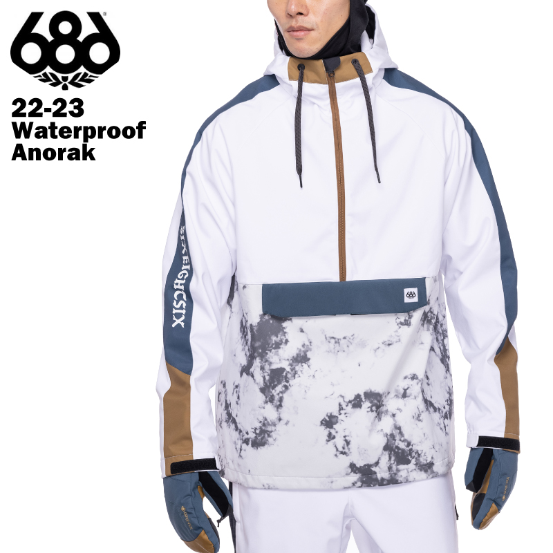 86％以上節約 686 SIX EIGHT シックスエイトシックス Waterproof Anorak - White Colorblock 22-23  メンズ スノーボード スキー ウエア ジャケット アノラック fucoa.cl