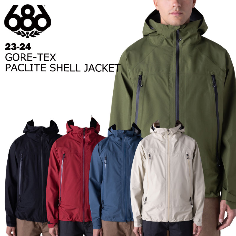 【32％OFF】686 SIX EIGHT SIX シックスエイトシックス GORE-TEX PACLITE SHELL JACKET 23-24 メンズ スノーボード スキー ウエア ジャケット ゴアテックス