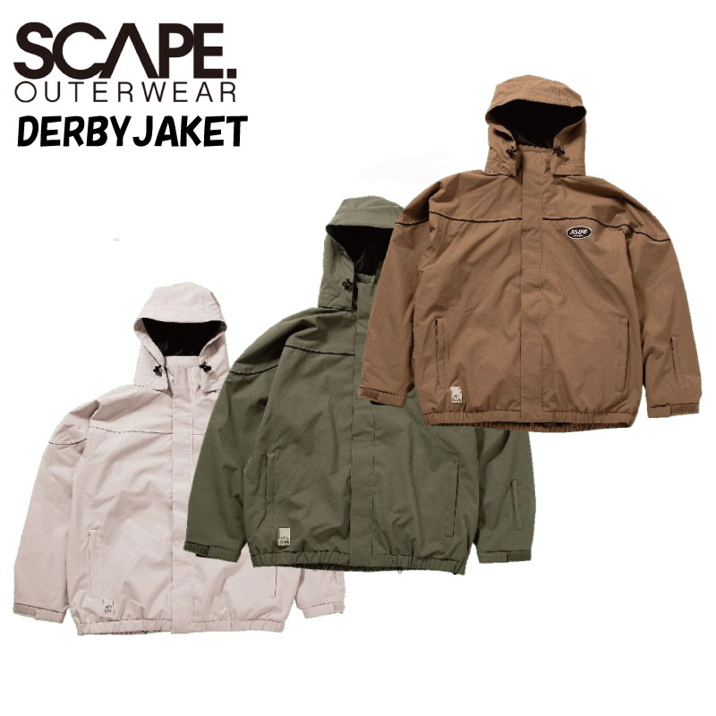 【12%OFF】 SCAPE 逃げ失せる Derby Jacket  メンズ レディース ユニ一発やる スキーの板 スノーボード お召しもの