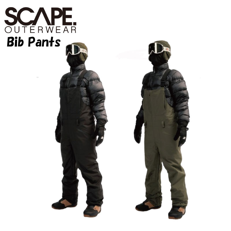 【12％OFF】SCAPE 逃げ失せる BIB PANTS  メンズ レディース ユニ一発やる スキーの板 スノーボード お召しもの ズボン下 ビブ