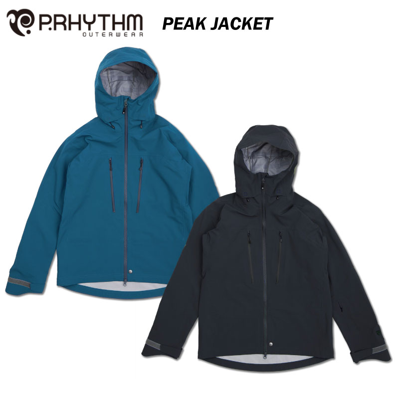 【22%OFF】P.RHYTHM プリズム PEAK JACKET -まっ盛り上衣 メンズ レディース スノーボード スキーの板 お召しもの 上衣 うしろ側カントリー 黒色火薬