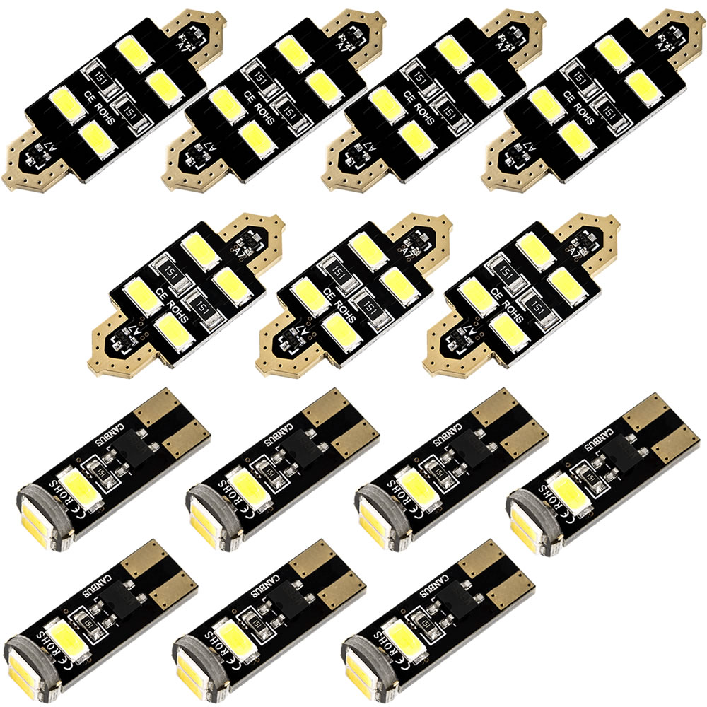 BMW E46 3シリーズクーペ 320Ci 325Ci 328Ci 330Ci [H15.4-H18.8] LED ルームランプ 金メッキ キャンセラー内蔵 SMD 56発 14点セット 4,698円