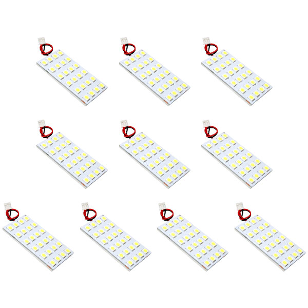 1197円 【54%OFF!】 10個セット 24V SMD24連 4×6 LED 基板 端子形状G14 3チップ総発光数72発 ルームランプ  ホワイト 大型車用