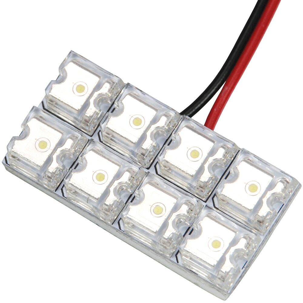 楽天市場】12V SMD8連 2×4 LED 基板 総発光数24発 ルームランプ ホワイト : イネックスショップ