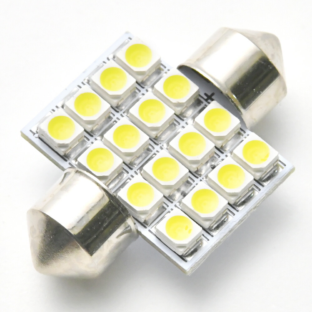 楽天市場】12V SMD6連 T10×28mm T8×28mm兼用 LED 電球 両口金 ルームランプ ホワイト : イネックスショップ