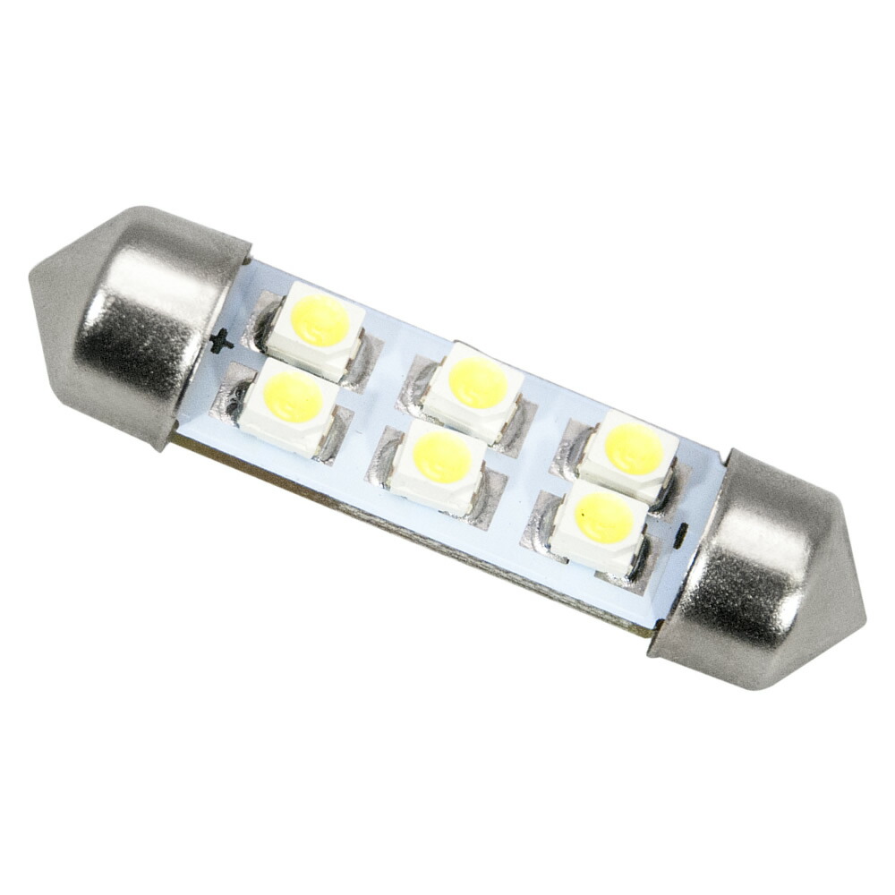 楽天市場】12V SMD6連 T10×28mm T8×28mm兼用 LED 電球 両口金 ルームランプ ホワイト : イネックスショップ