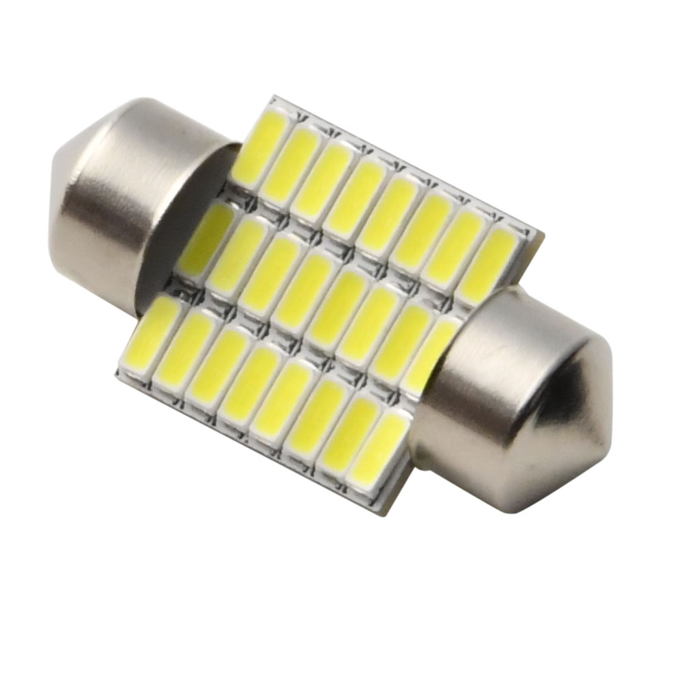 楽天市場】12V SMD6連 T10×28mm T8×28mm兼用 LED 電球 両口金 ルームランプ ホワイト : イネックスショップ