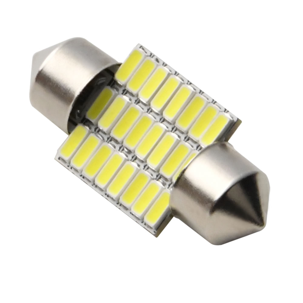 楽天市場】12V SMD6連 T10×28mm T8×28mm兼用 LED 電球 両口金 ルームランプ ホワイト : イネックスショップ