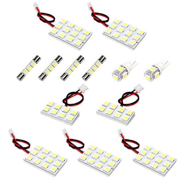 キャデラック Bタイプ 3代目 エスカレード ESCALADE 純正フリップダウンモニター車 ['07-'15] LED ルームランプ 98発13点