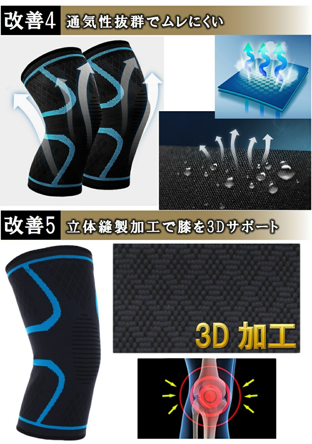 最先端 膝サポーター 2枚組 伸縮性 登山 ゴルフ バスケ バレーボール ランニング ぽっきりsale対象 Westjordandentistutah Com